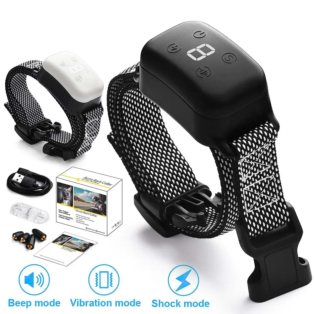 Ошейник для собак с автоматическим управлением водонепроницаемый стопор лая