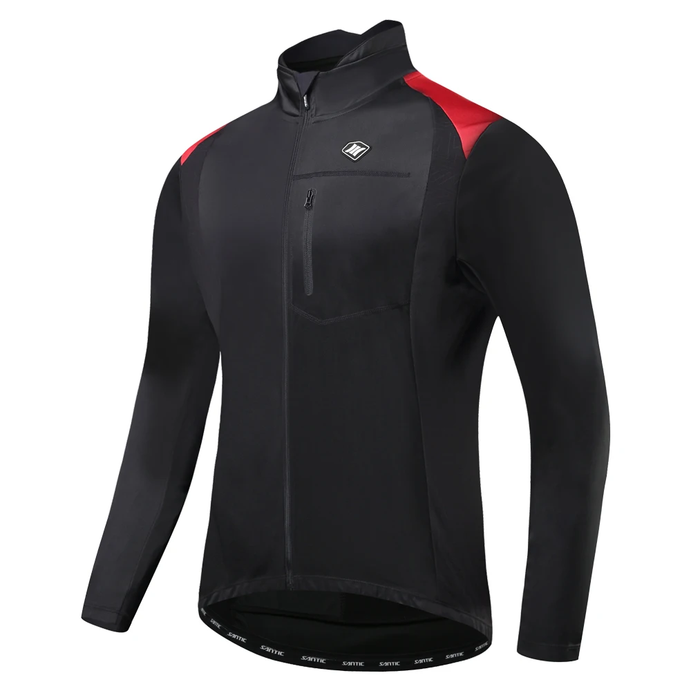 Santic мужские велосипедные куртки зимние ветрозащитные MTB пальто сохраняющая