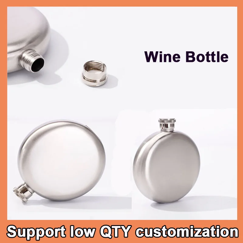 

5oz Wine Bottle Liquor Pot Round Whiskey Flask Stainless Steel Alcohol Hip Flasks Drinkware Accessories