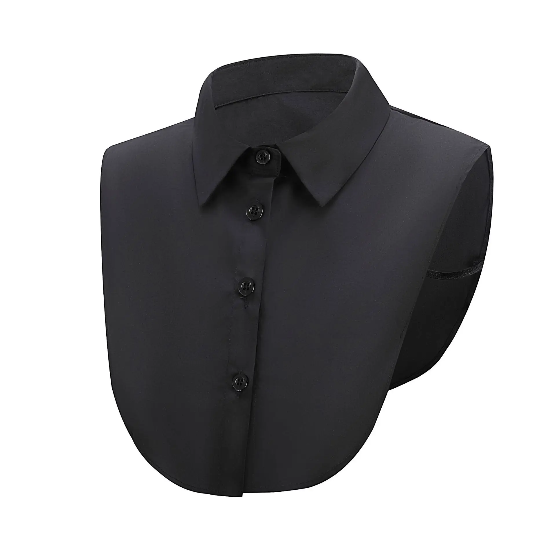 Fake Collar for Shirt Detachable Collars Solid Shirt Lapel Blouse Top Shirt for Men Women Black White Clothes Shirt Accessories images - 6