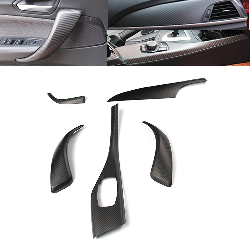 Матовая черная крышка для интерьера из углеродного волокна литье отделка BMW F21 F22