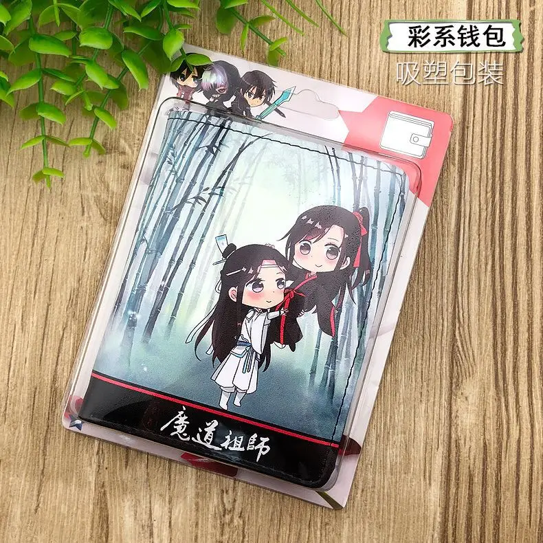 

Anime MO DAO ZU SHI Short Button Wallet Toy Folding Zipper Purse Coin Bag Toys Gifts