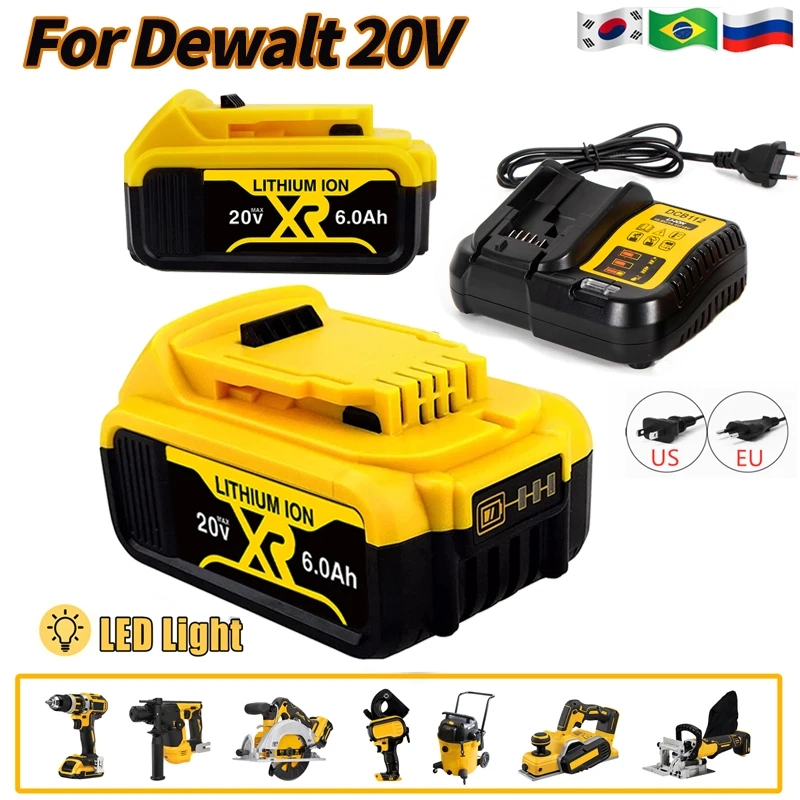 

For Dewalt DCB200 20V 12000mAh Replacement Battery Compatible with For Dewalt 20V 18 v and 20 Vot Tools For Dewalt