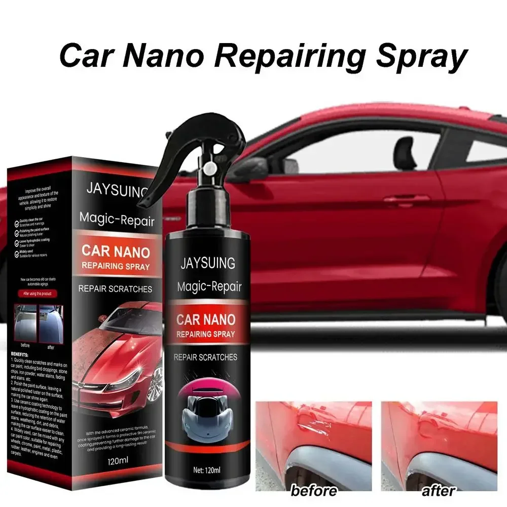 Нано-спрей для ремонта царапин 120 мл 3-в-1 герметик краски верхнего покрытия