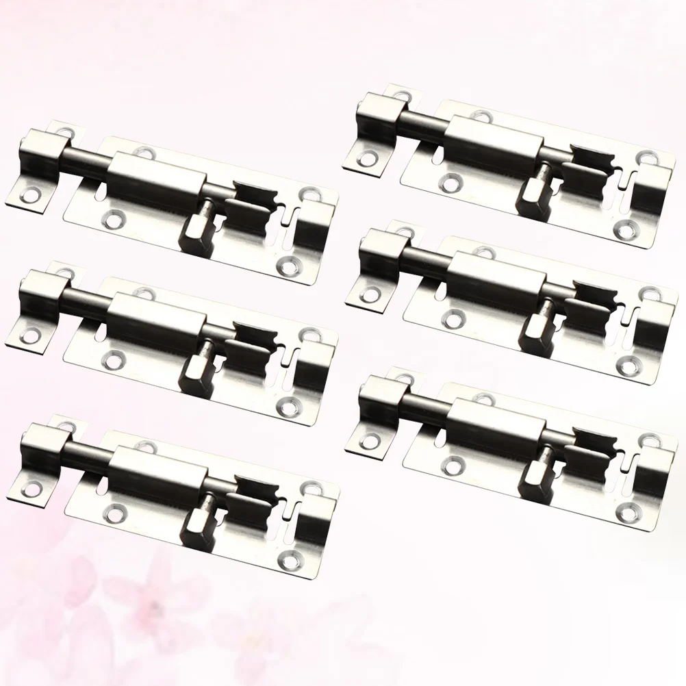 

6 Pcs Security Slide Latch Lock Sliding Door Hardware Bar Gate Latches Door Latch Lock Door Hardware Locks