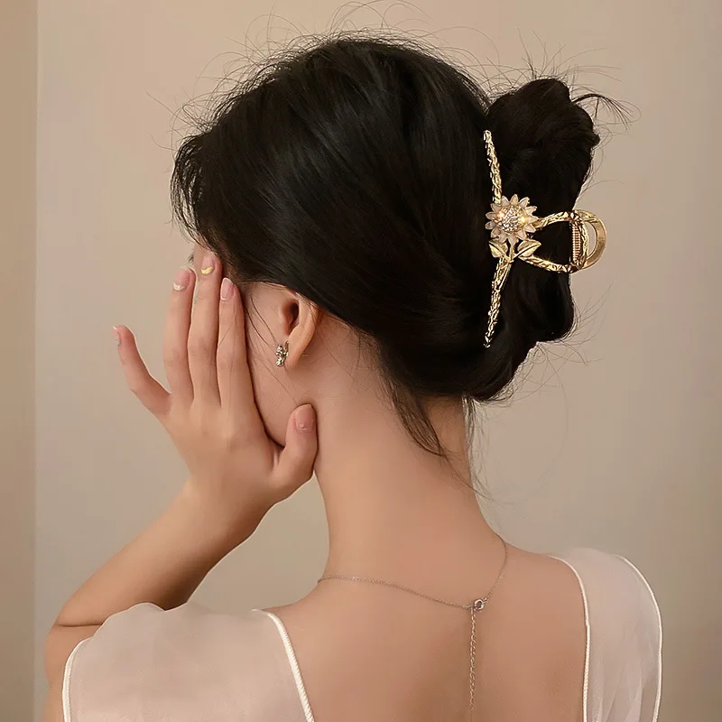 Подсолнухи заколки для волос женщин винтажные украшения очаровательные большие