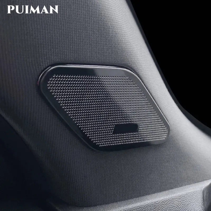 

Stainless Inner Speaker Cover Decoration Car Interior A-Pillar Dust-Proof Stickers Accessories For Changan Uni-k Unik 2021 2022
