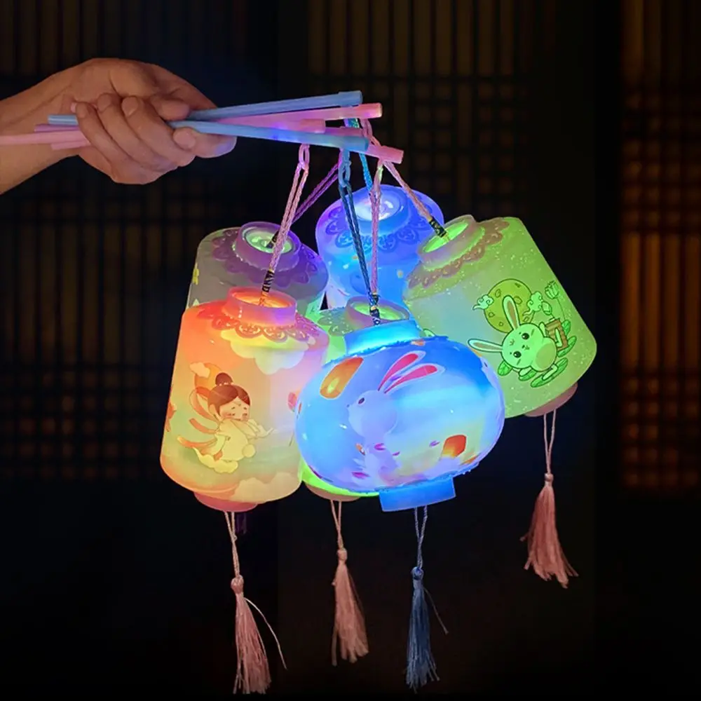 

Handheld Light Up Kindergarten Round Cylinder Party Chinese Gift Children Toys Festival Lanterns LED Lanterns Mid-autumn Lamp