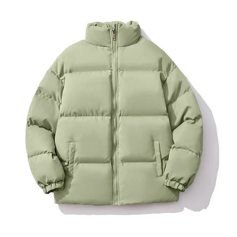 2022 New Winter Jacket Couple Loose Thicken Warm Women Parkas Stand Collar Solid Color Men Parka Coat Fashion New Streetwear 4XL