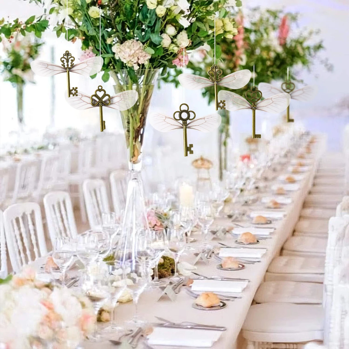 Винтажные ключи-скелеты летающие ключи подвески с крыльями стрекозы сделай сам