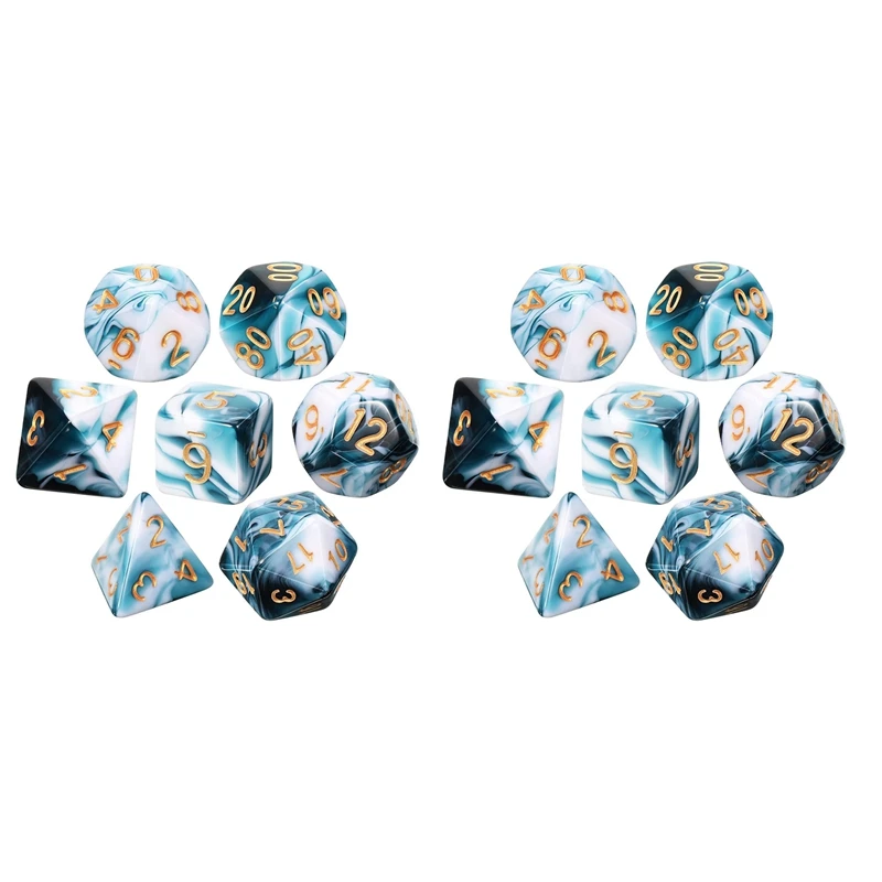 

Набор костей из 14 предметов, многогранные кости для ролевых игр