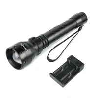 uniquefire 1502 ir 940nm led adjustable zoomable infrared flashlight two slot battery charger outdoor light for hunting