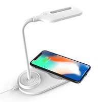 table lamp led 10w qi quick wireless charging desk lamp flexible touch dimmable eye protect reading table light 3 colors office