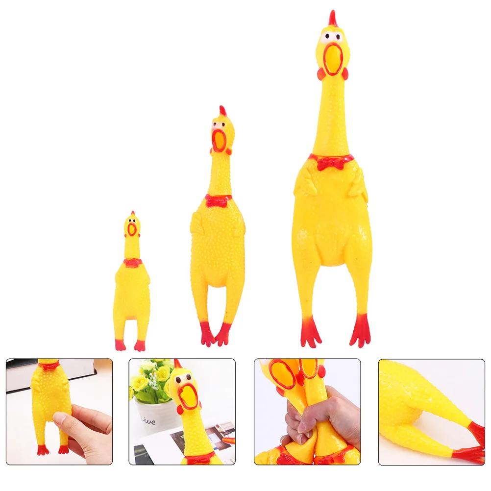 

3PCS Interesting Dog Vent Toy Squeeze Sounding Toy Screaming Chick Toy (L+M+S)