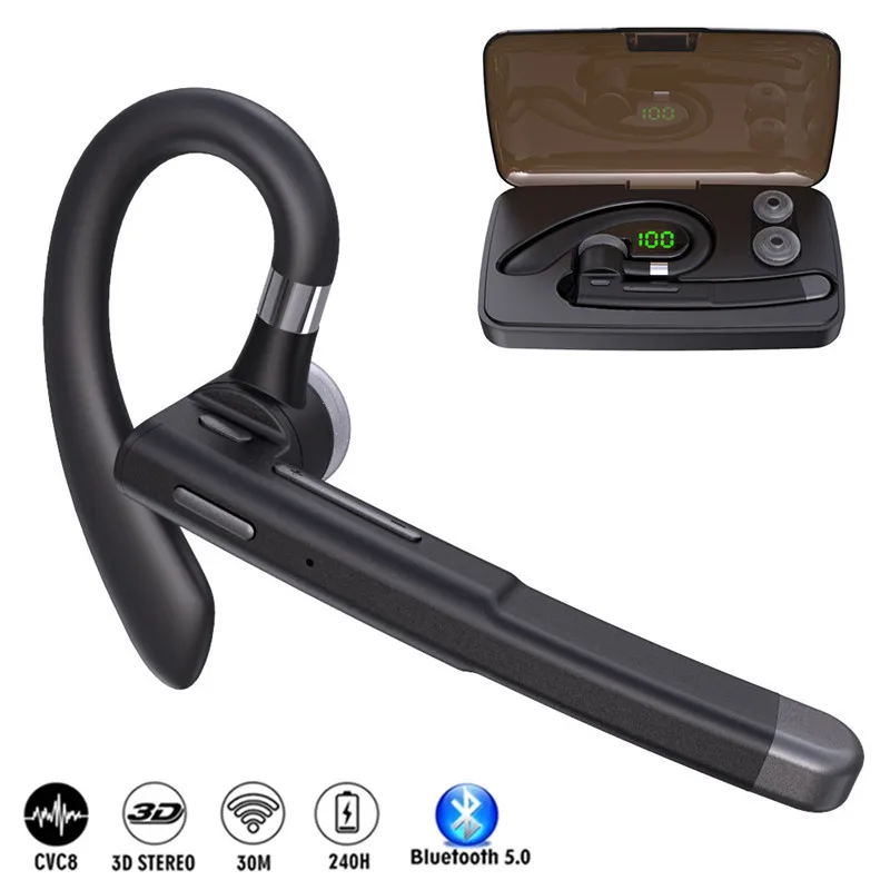 

Беспроводные Bluetooth-наушники с микрофоном и зарядным футляром