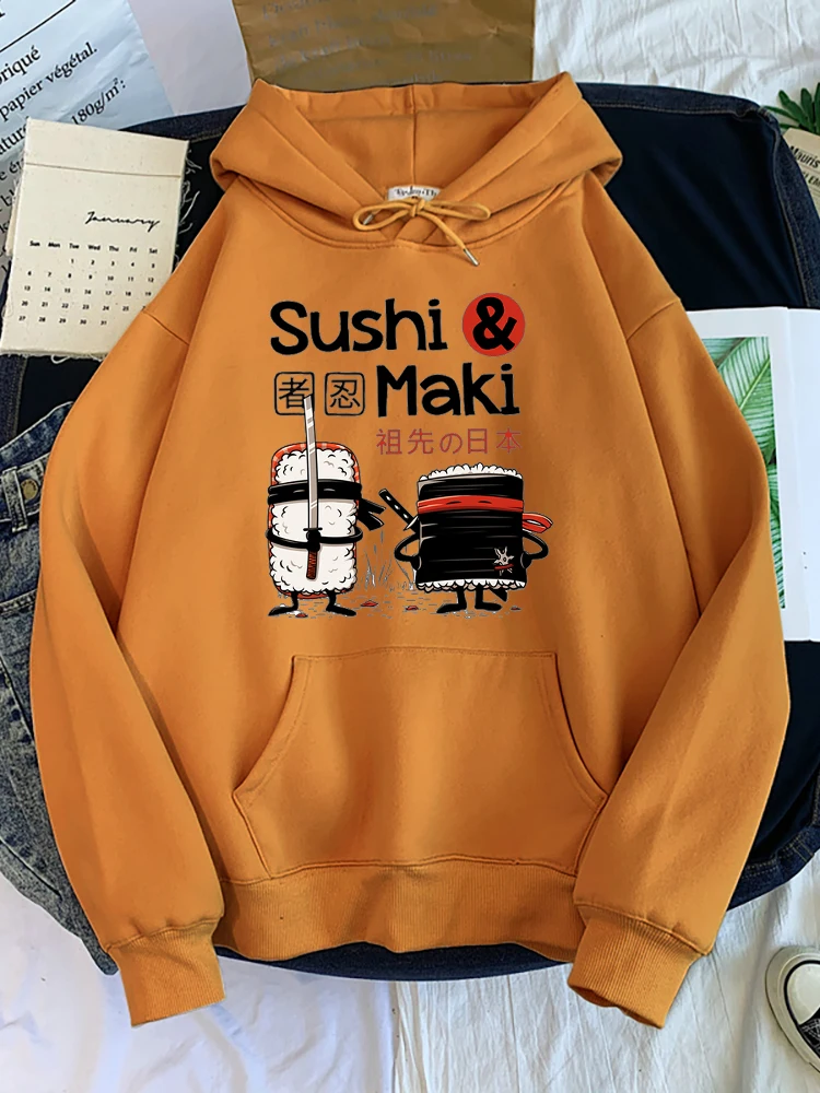 Комиксы ниндзя суши теплая толстовка женская японская мода эстетика толстовки