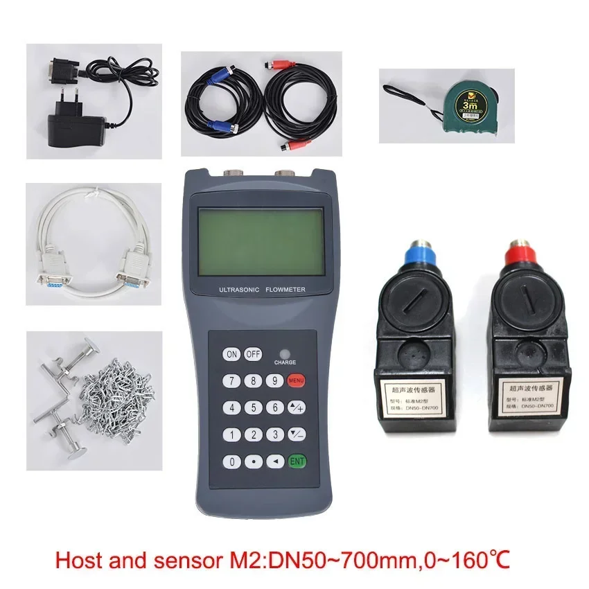 TDS-100H портативный ультразвуковой расходомер с зажимом на датчике M2(DN50-700mm 0 ~ 160 ℃)