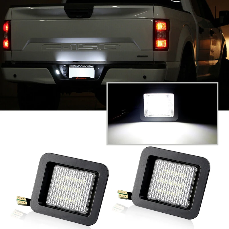 

Фонари для номерного знака, лампа для номерного знака Ford светодиодный Raptor 2015 2016 2017 2018 6000K, задняя автомобильная лампа Canbus без ошибок