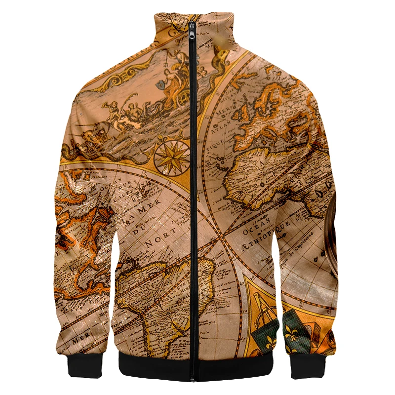 

New Harajuku Retro Map Ocean Continent 3D Print Hoodies Loose Sweatshirts Men Women's Hiphop Punk Hooded Pullovers Dropshipping