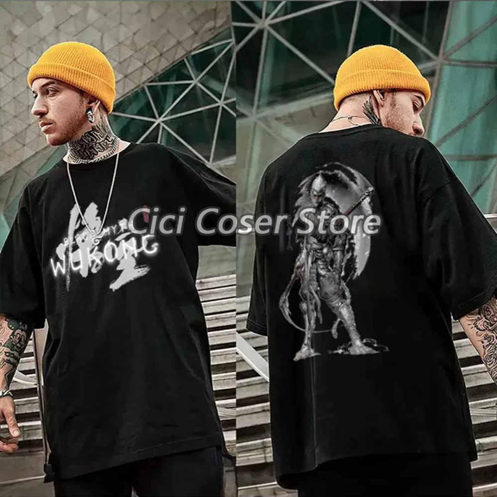 Лидер продаж черный миф костюм для косплея Wukong футболка с рисунком из аниме игры