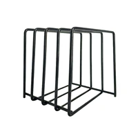 black electroplated wrought iron vinyl disc rack record display holder simple document book stand cd storage finishing shelf