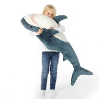 soft simulation cute shark plush toys kawaii stuffed kids children boys girls lovely animal pillow for birthday gifts shark toy