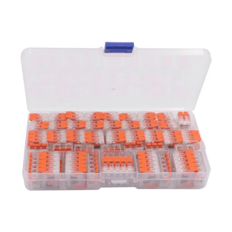 

R9JA Splicing Connectors 75Pcs A221-412/413/415 Spring Lever Electrical Wire Cable