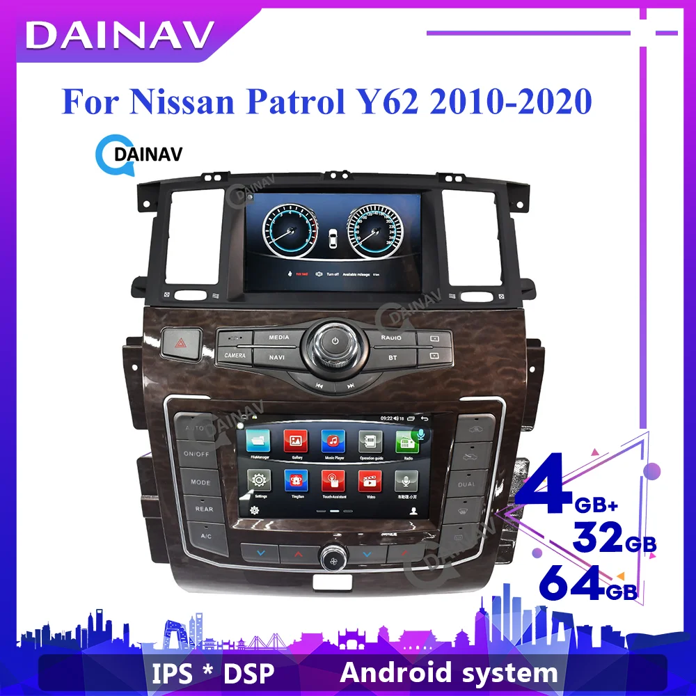 

Newest Dual screen Android Car Radio GPS For infiniti QX56 QX80 Nissan Patrol Y62 2010-2020 multimedia stereo player autoradio