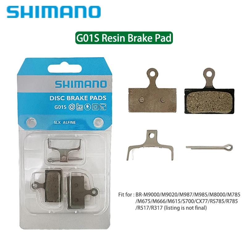 

Дисковая тормозная колодка Shimano G01S для горного велосипеда, полимерные тормозные колодки для детской модели, оригинальные детали из полимера для горного велосипеда