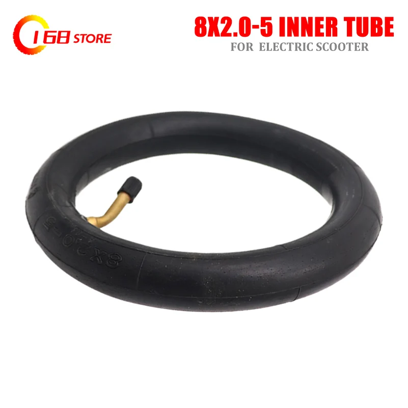 

Высококачественная 8-дюймовая пневматическая внутренняя трубка 8x2,00-5 8 *-5, внутренняя трубка с изогнутыми клапанами, детская тележка для электрического скутера