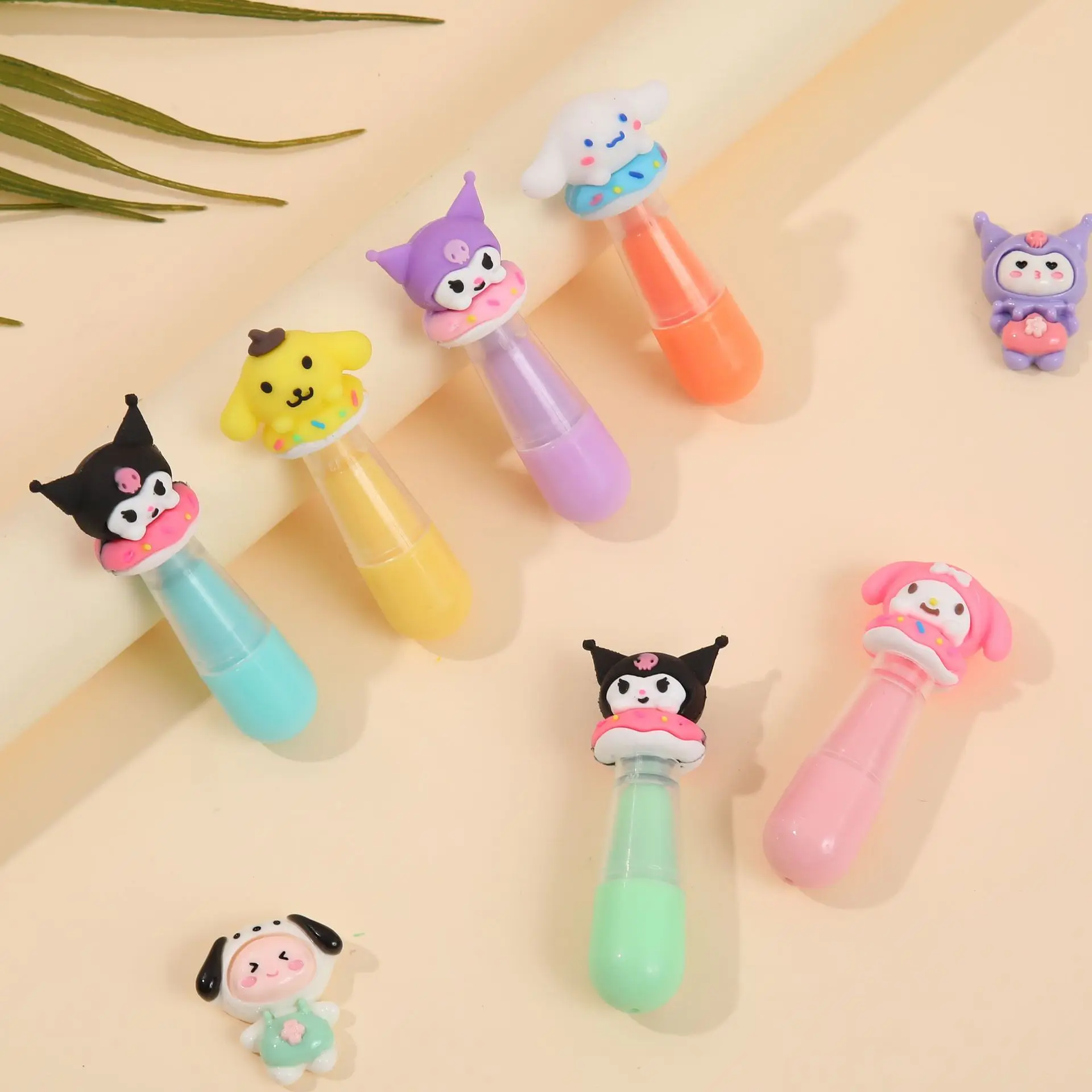 6 шт./компл. набор ручек-хайлайтеров Sanrio мультяшная фигурка Kawaii Kuromi Melody Focus маркер