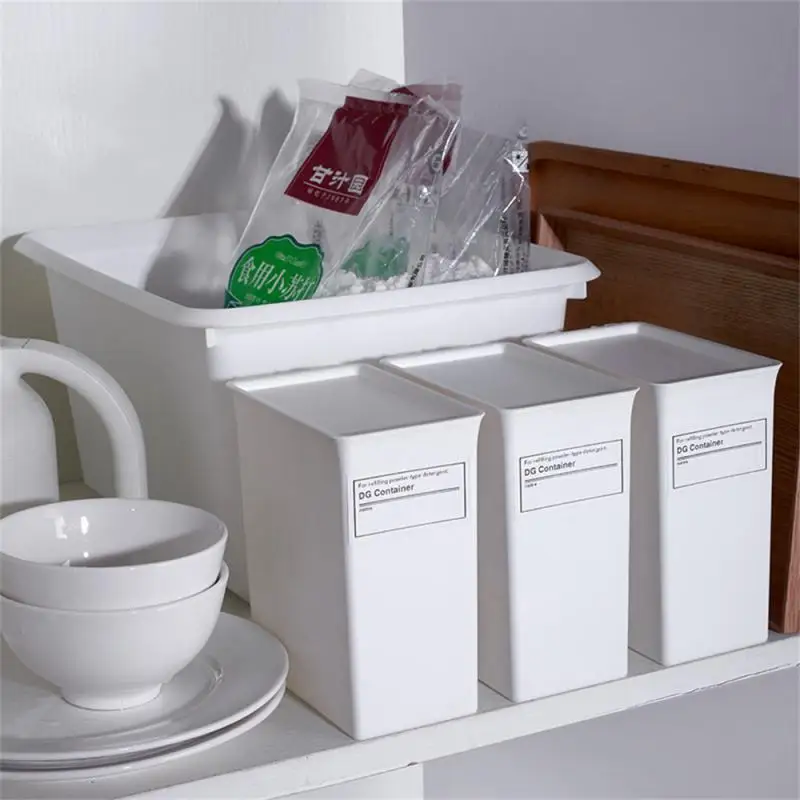 

Flip Cover Kitchen Organizer White Partition Storage Box Flap Dustproof With Cover Bathroom Organizer Organization Storage