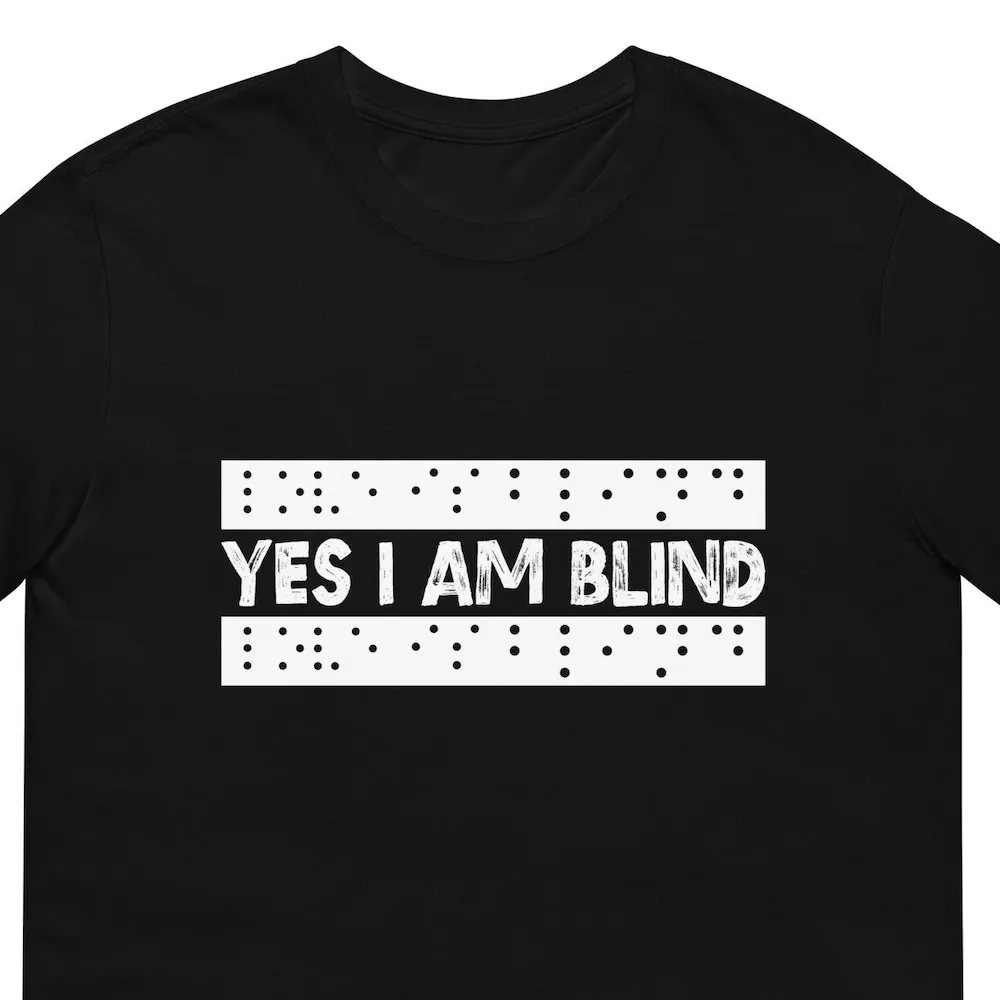 Футболка для мужчин и женщин с надписью Yes I Am Blind смешным изображением ослепления