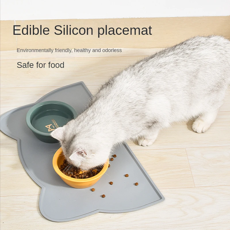 

Pet Silicone Food Mat Portable Waterproof Leak-Proof Non-Slip Feeding Mats Bowl Pad Cushion For Cats Dogs Pet Items Splash