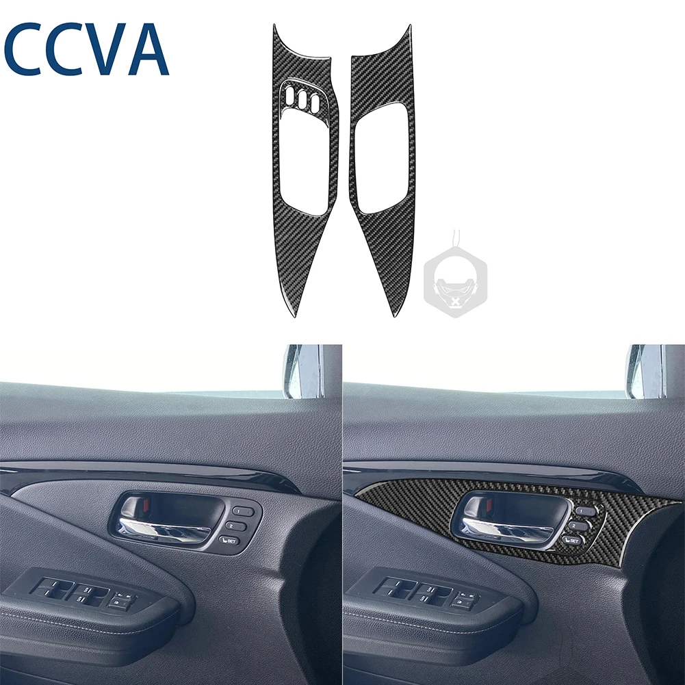 

Carbon Fiber Car Interior Door Handle Decorative Frame Trim Accessories Cover Stickers For Honda Ridgeline 17-20 Set A 6 PCS