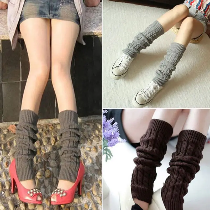 

Lady's Winter Slouch Warm Knit Crochet High Knee Leg Warmers Leggings Boot Socks Wholesale