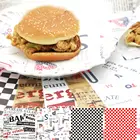 50 шт.лот маслостойкая вощеная бумага, пищевая упаковочная бумага для сэндвичей, гамбургеров, картошки, десертов, конфет, хлеба, кухонные инструменты для выпечки