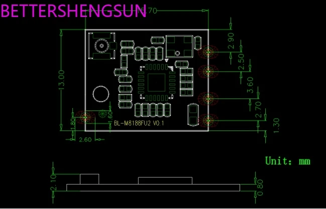 Φ RTL8188FTV 150M полевой Мониторинг безопасности USB интерфейс 2 4 GWiFi модуль