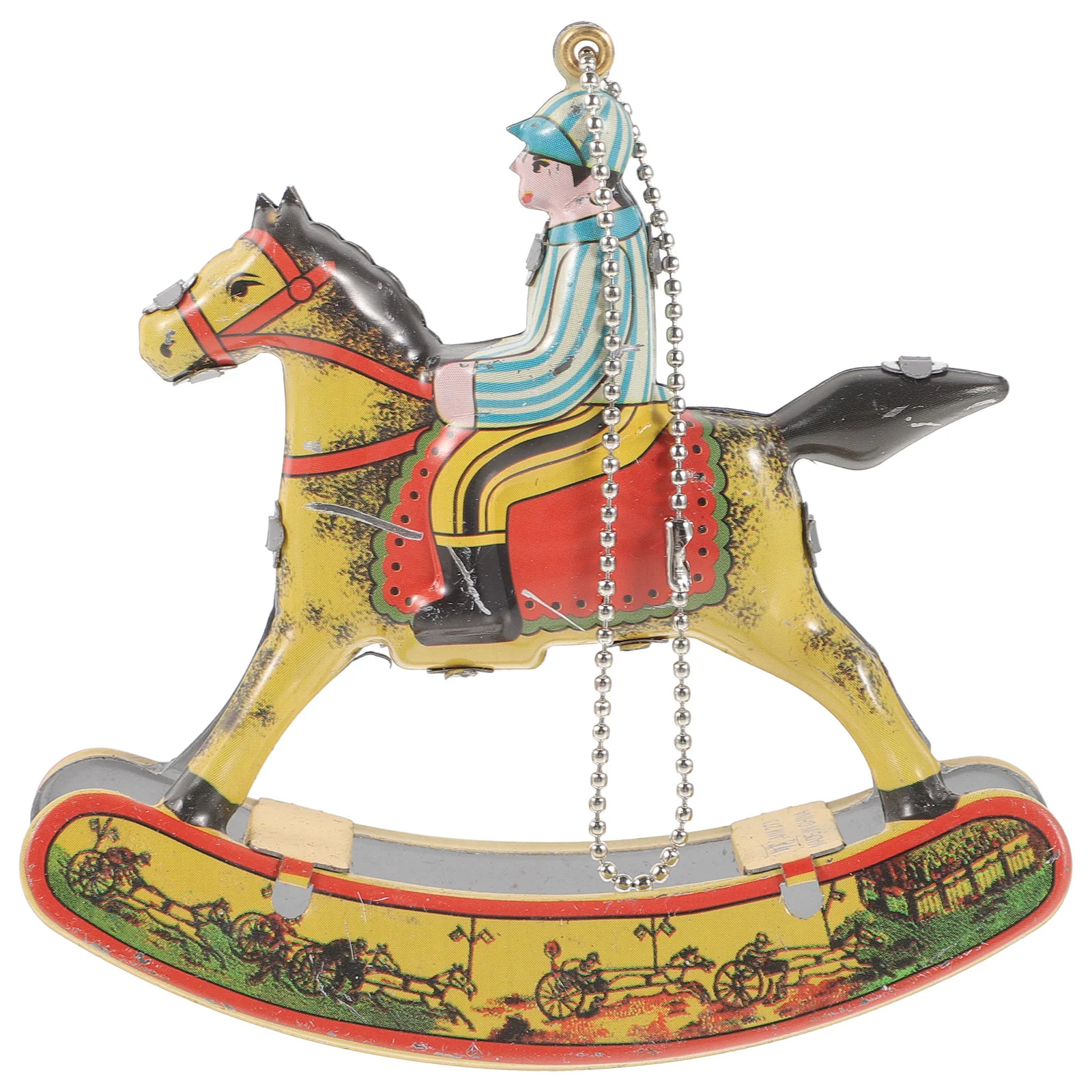 Оловянные игрушки макет украшение для лошади-качалки металлические украшения