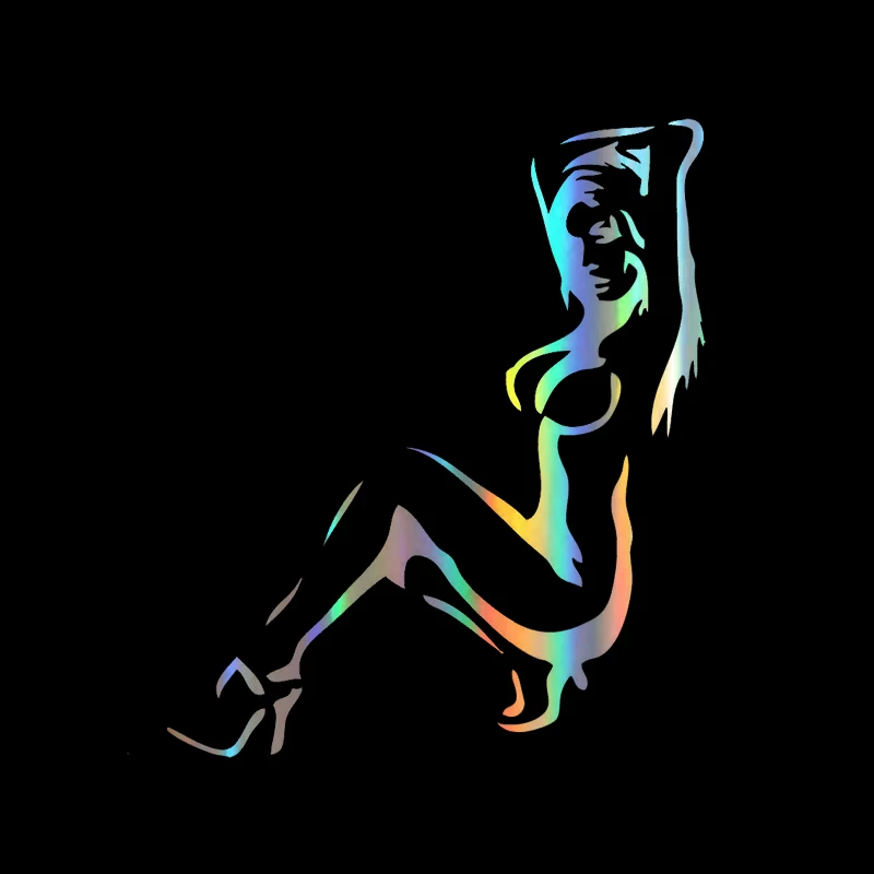 

Car Sticker 13.2*15.6CM Beautiful Girl Silhouette Of Funny 3D Stickers and Decals Sticker On Car Styling