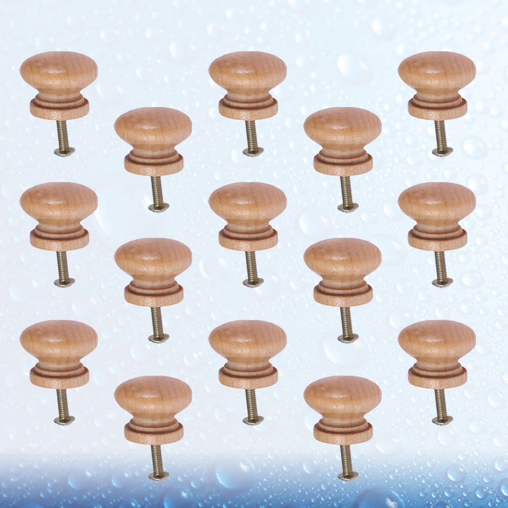 

Knobs Wooden Drawer Cabinet Door Knob Drawers Handle Cupboard Handles Furniture Mushroom Supplies Dresser Wood Decoration