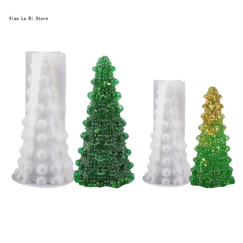 

DIY Crystal Epoxy Resin Mold Christmas Tree Handmade Molds Small Night Light XXFD