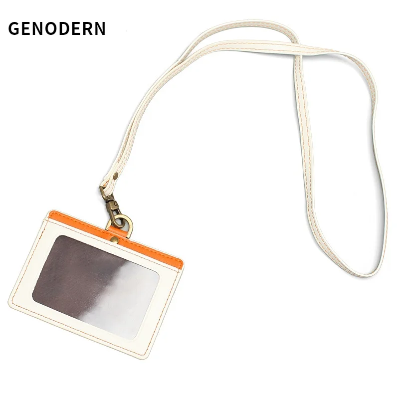 

GENODERN Bus ID Card Holder Multiple Card Slots Access Control Microfiber Card Holder Staff Work Permit Card Cover