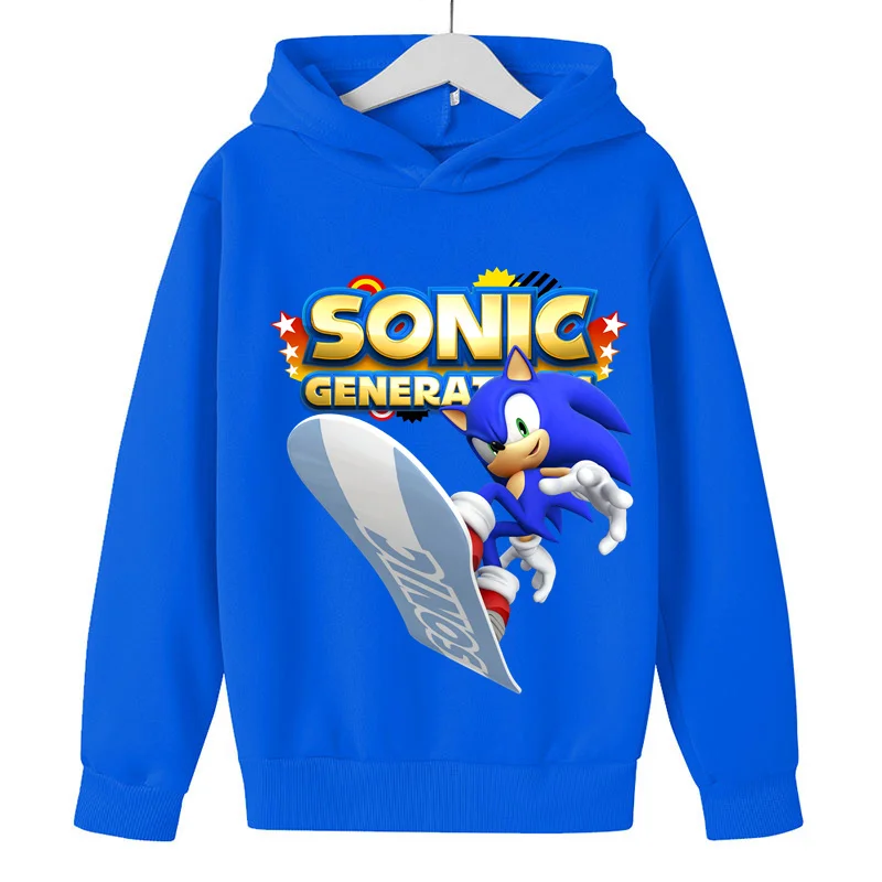 

Sonic Hoodies boys girls Children Autumn Fashion Long Sleeve Printed anime Sweatshirts Cool Tops Tees Boy Girl Kids Clothing