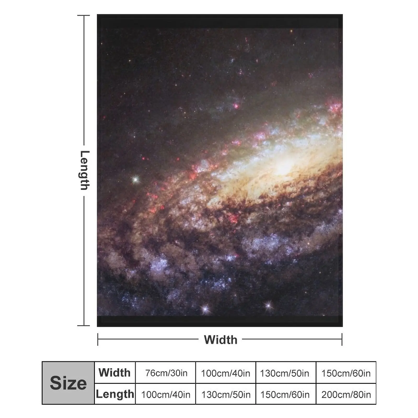 Плед Spiral Galaxy NGC 7331, компактное теплое одеяло для путешествий на автомобиле (art.: 3920dc22ace3a) - 3920dc22ace3a