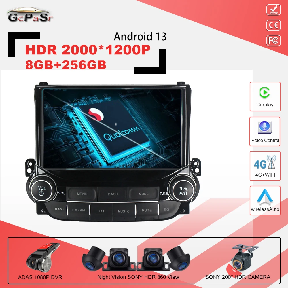 

Qualcomm Snapdragon Car Radio Player For Chevrolet Malibu XL 2012 2013 2014 2015 Android Navigation GPS Touchscreen Autoradio