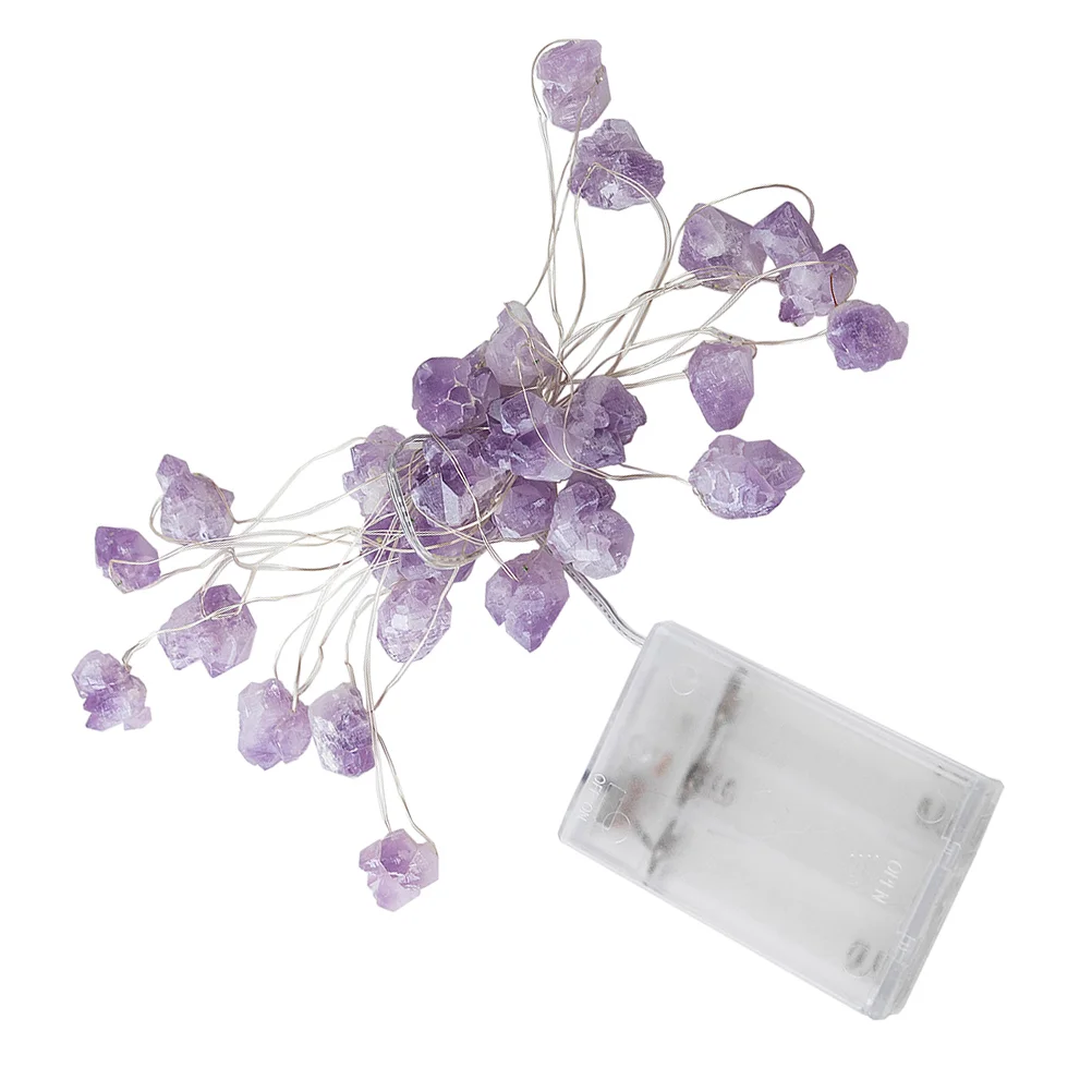 USB-гирлянды с аметистом украшают светодиодную подвесную декоративную лампу из