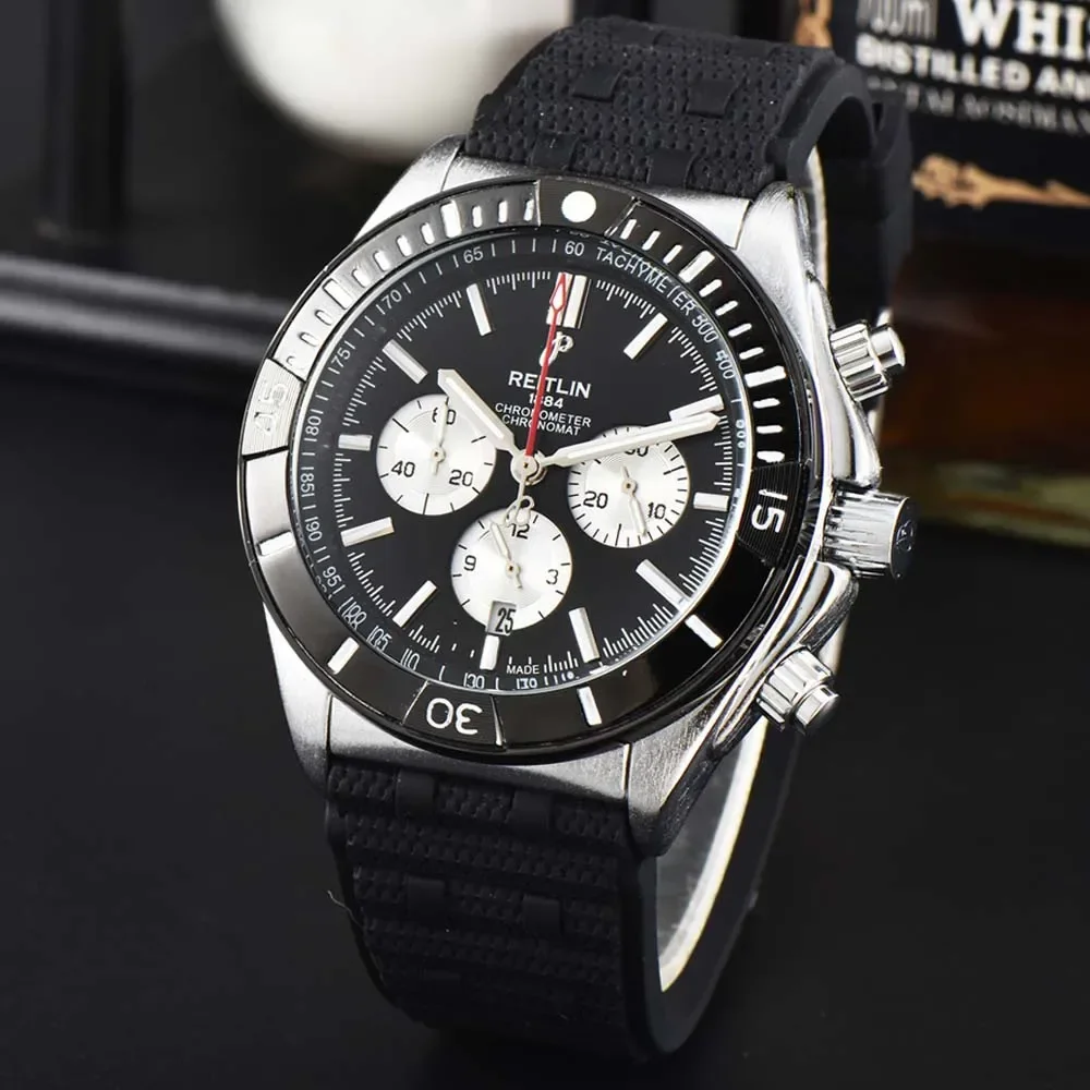 

New Top AAA+ Breitling Watches For Mens Luxury High Quality Automatic Date Watch Business Sports Chronograph Waterproof Clocks