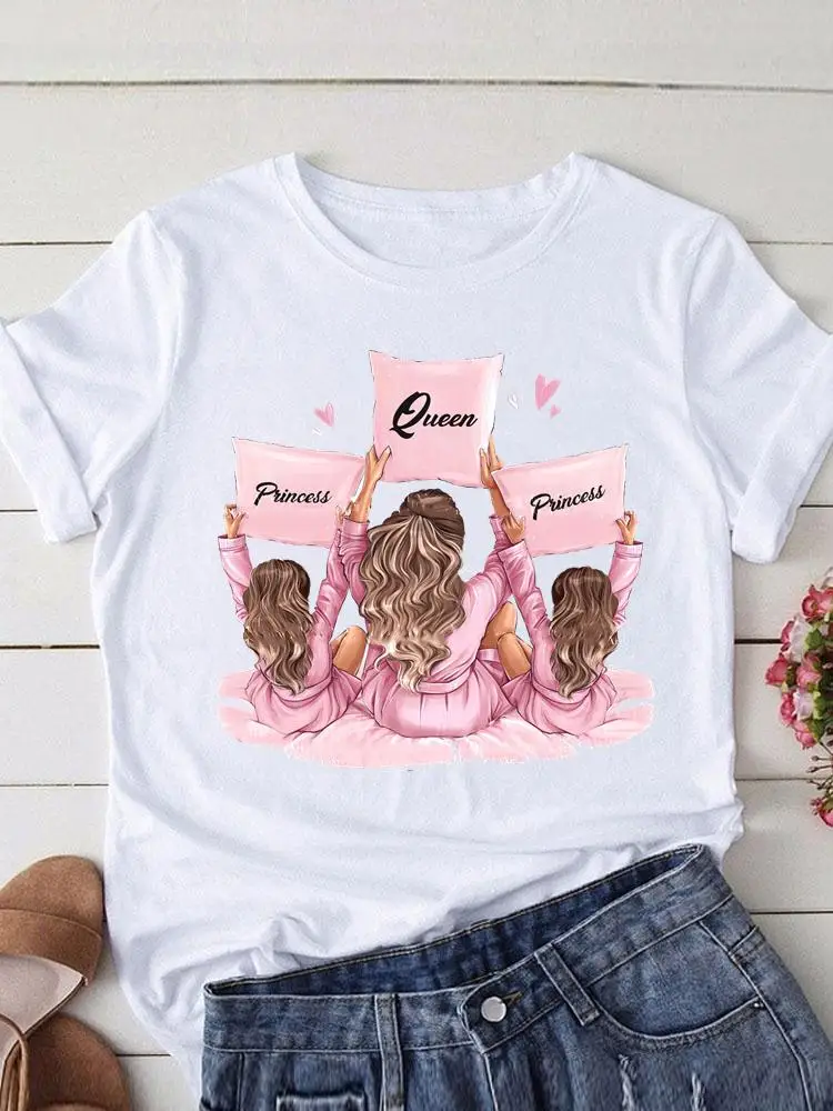 

Short Sleeve Lovely Mom Mama Mother Women Print Summer Graphic T Shirt Casual Clothing Fashion Clothes Tee T-shirt Female Top
