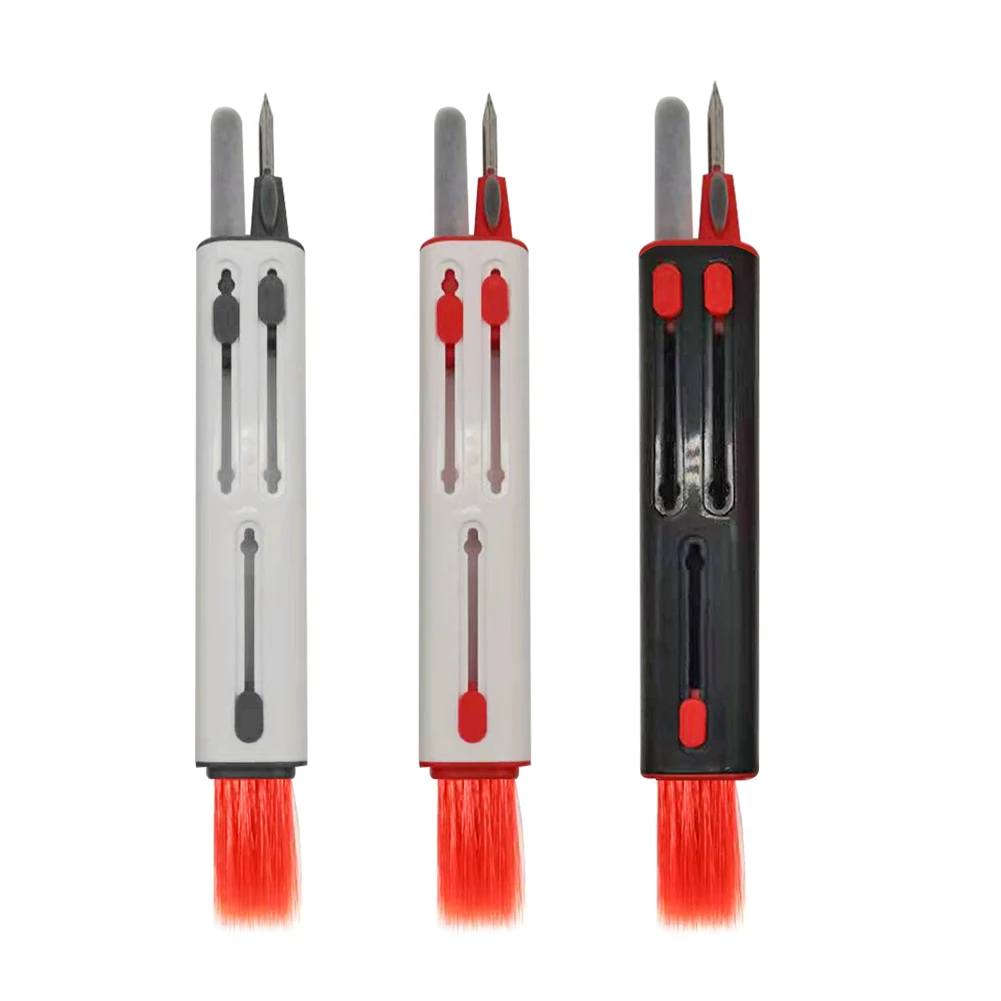 

Телескопическая ручка для чистки наушников 3 в 1, затычки для ушей, щетка для компьютерной клавиатуры, аксессуары для чистки компьютера